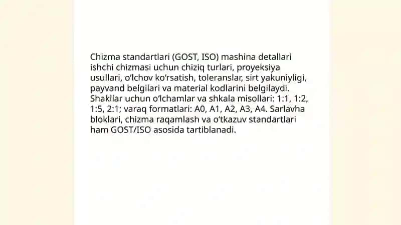 Mashina detallari ishchi chizmasini shakllantirish 4
