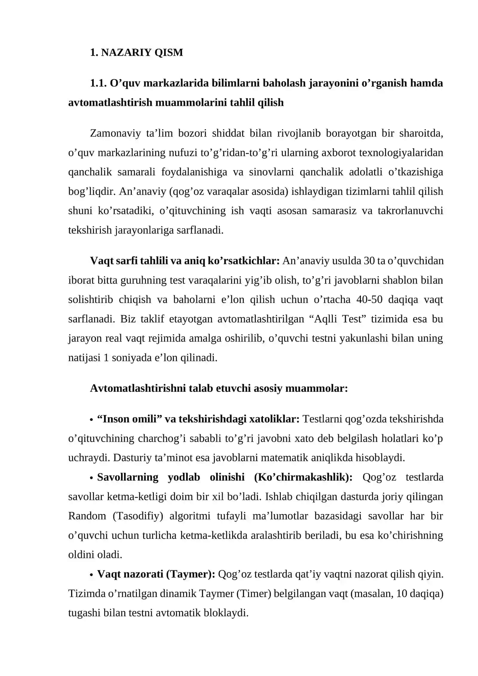 Visual Studio da Kurs ishi - OʻQUV MARKAZLARI UCHUN TEST SAVOLLARINI OʻTKAZISH DASTUR ILOVASINI YARATISH 4