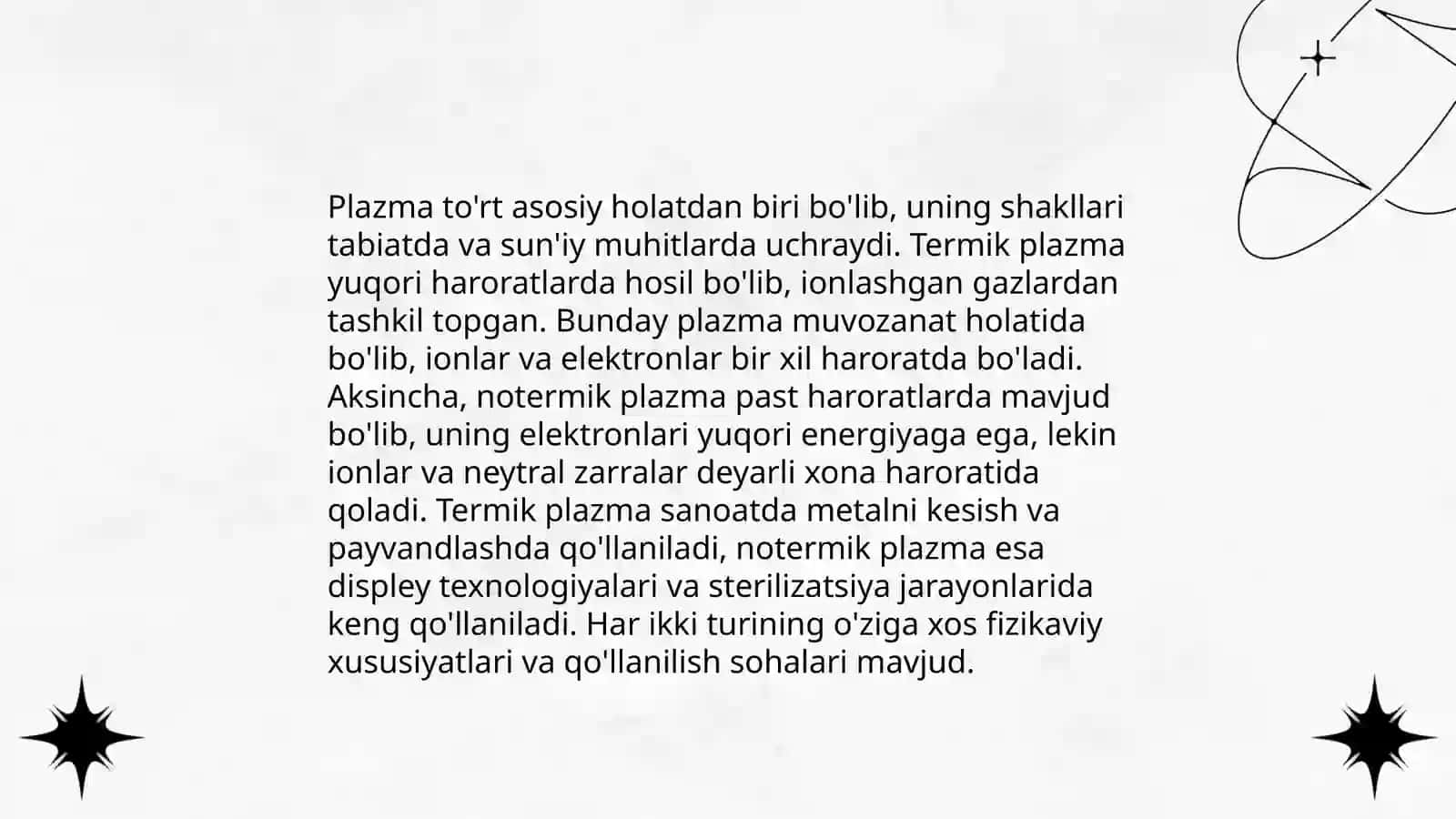 Plazma xossalari 4