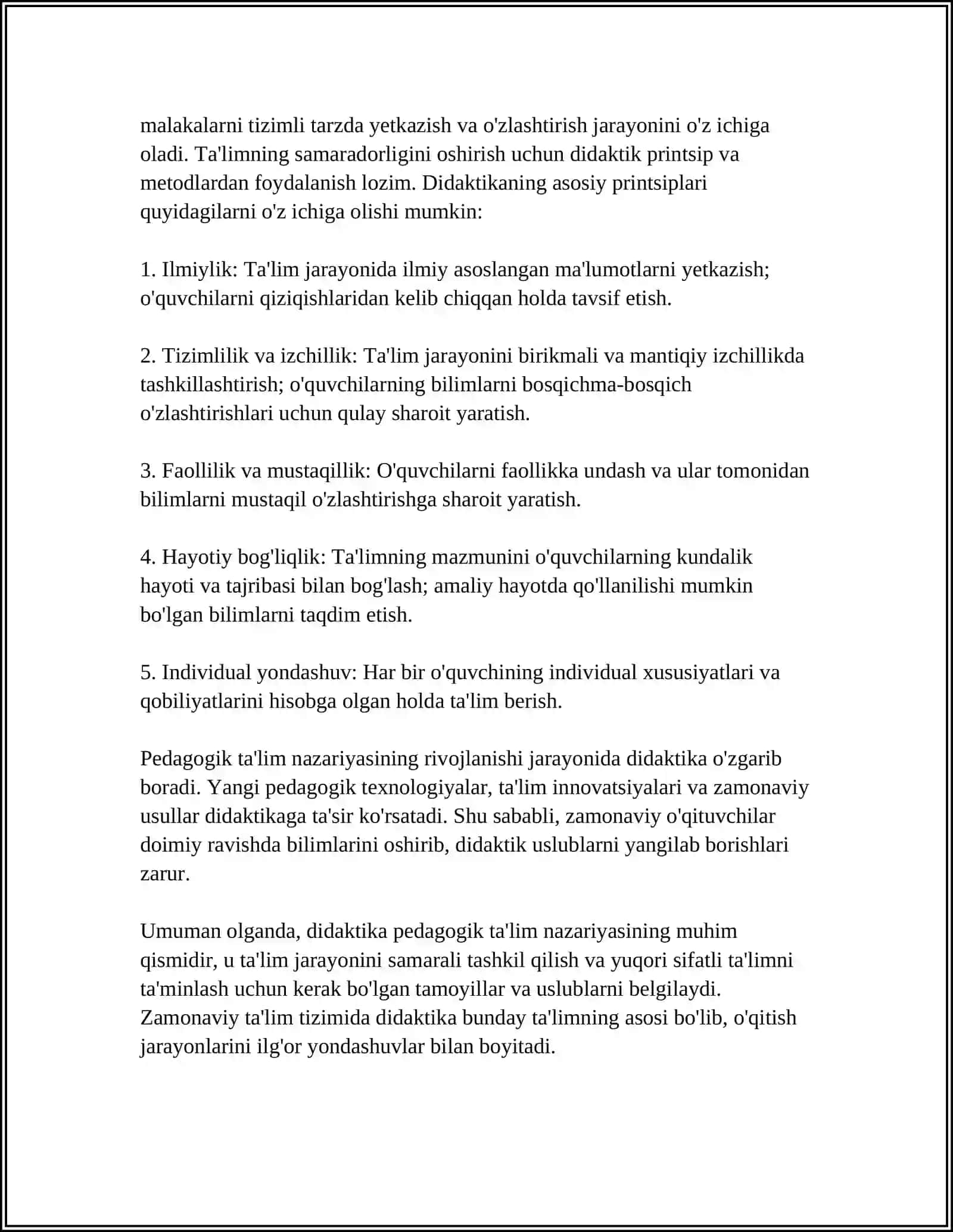 DIDAKTIKA PEDAGOGIK TA'LIM NAZARIYASI SIFATIDA 4