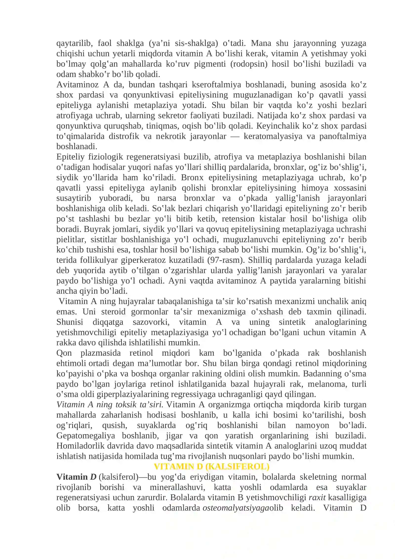 Ovqatlanish va tashqi muxit tasirlari bilan bog‘liq bo‘lgan kasalliklar. Ximik va fizik agentlarning toksikligi. Atrof muxit ifloslanishi. Tamakining tasiri. Alkogolning tasiri. Dori vositalari va ularni suistemol qilishnatijasida zararlanish. Oziqlanish etishmovchiligi (avitaminoz) 4