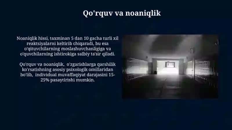 O'zgarishlarga To'sqinlik Qilish 4