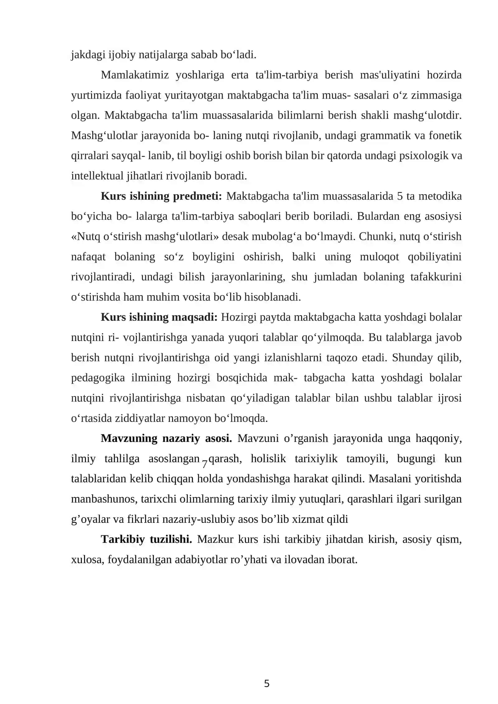 Ta`lim muassasalarida bolalarning nutqini o`stirish jarayonini tashkil etish 4