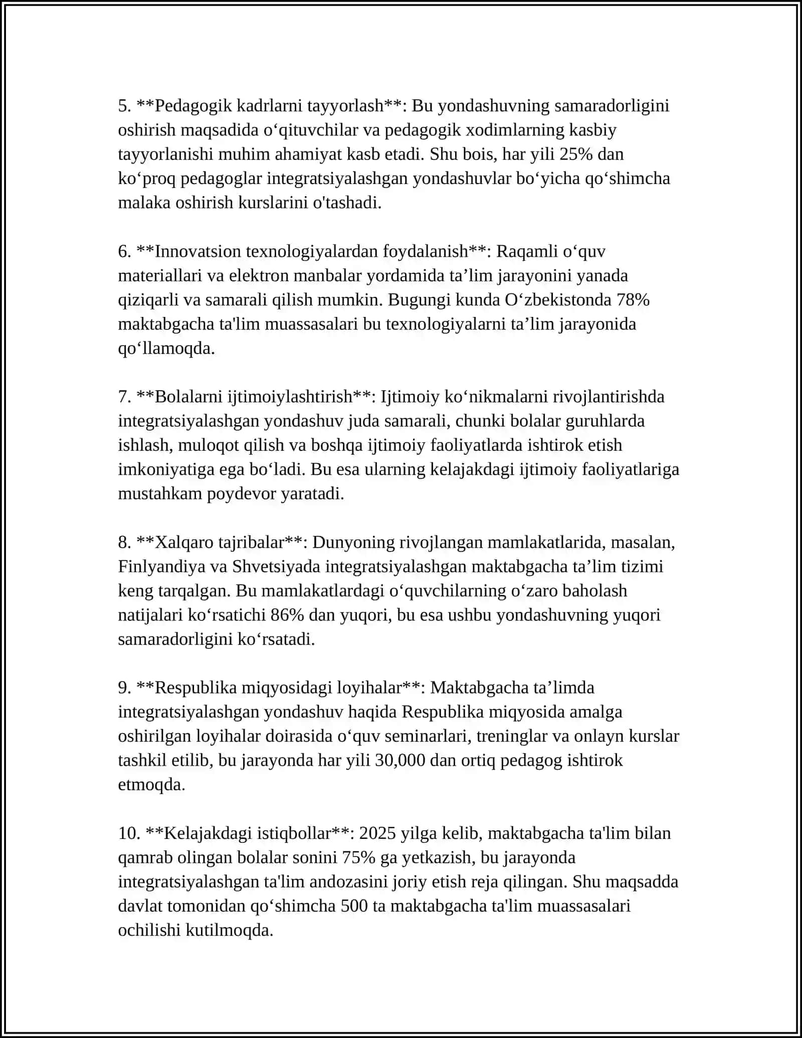 MAKTABGACHA TA'LIM TASHKILOTLARIDA TA'LIM JARAYONINING MAQSAD VA TAMOYILLARI 4