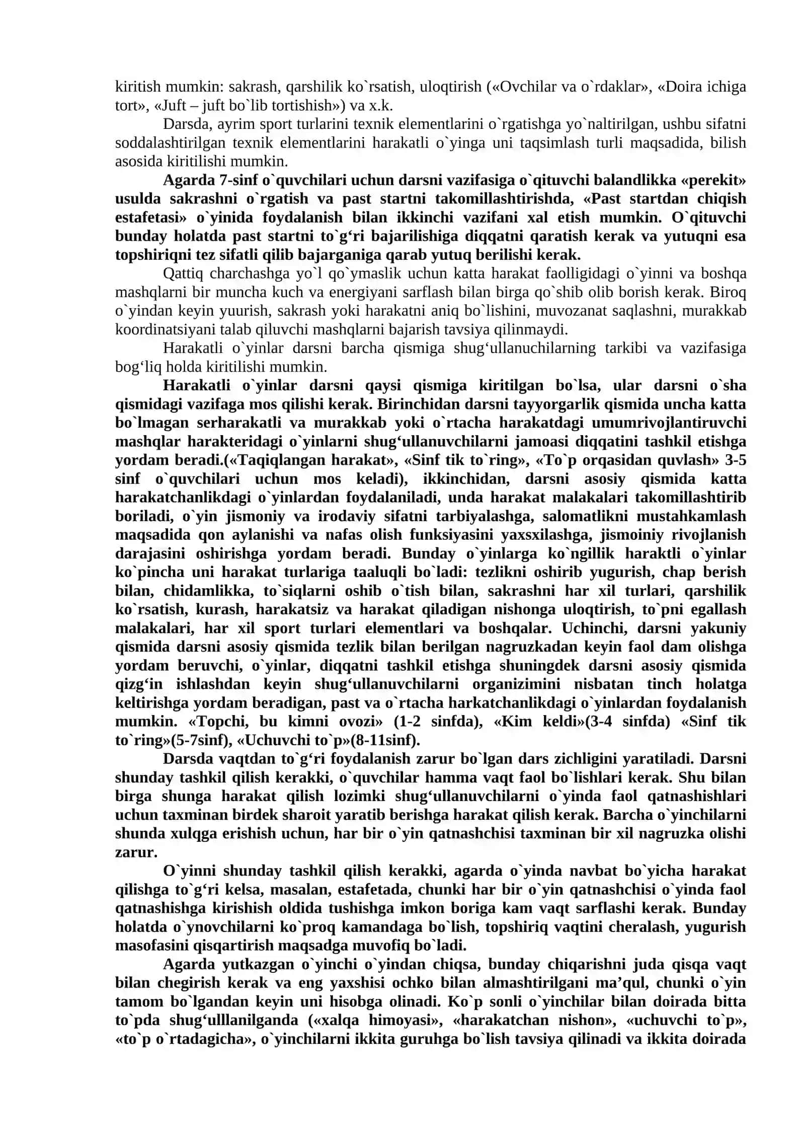O`zbek bolalar folklor o`yinlarining tavsifi 4
