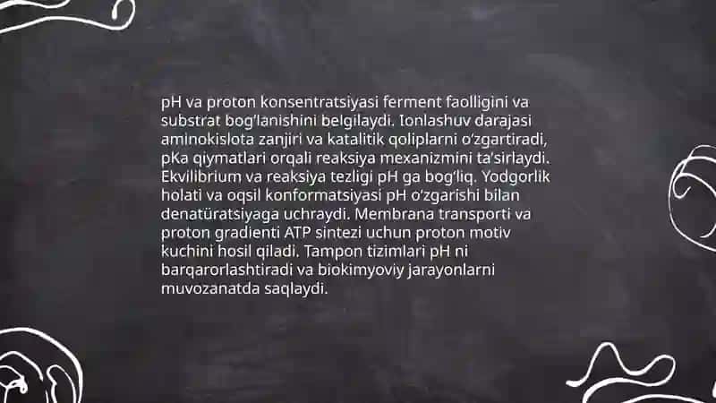 Biokimyoviy jarayonlar tuzilishiga ta'sir etuvchi omillar 4