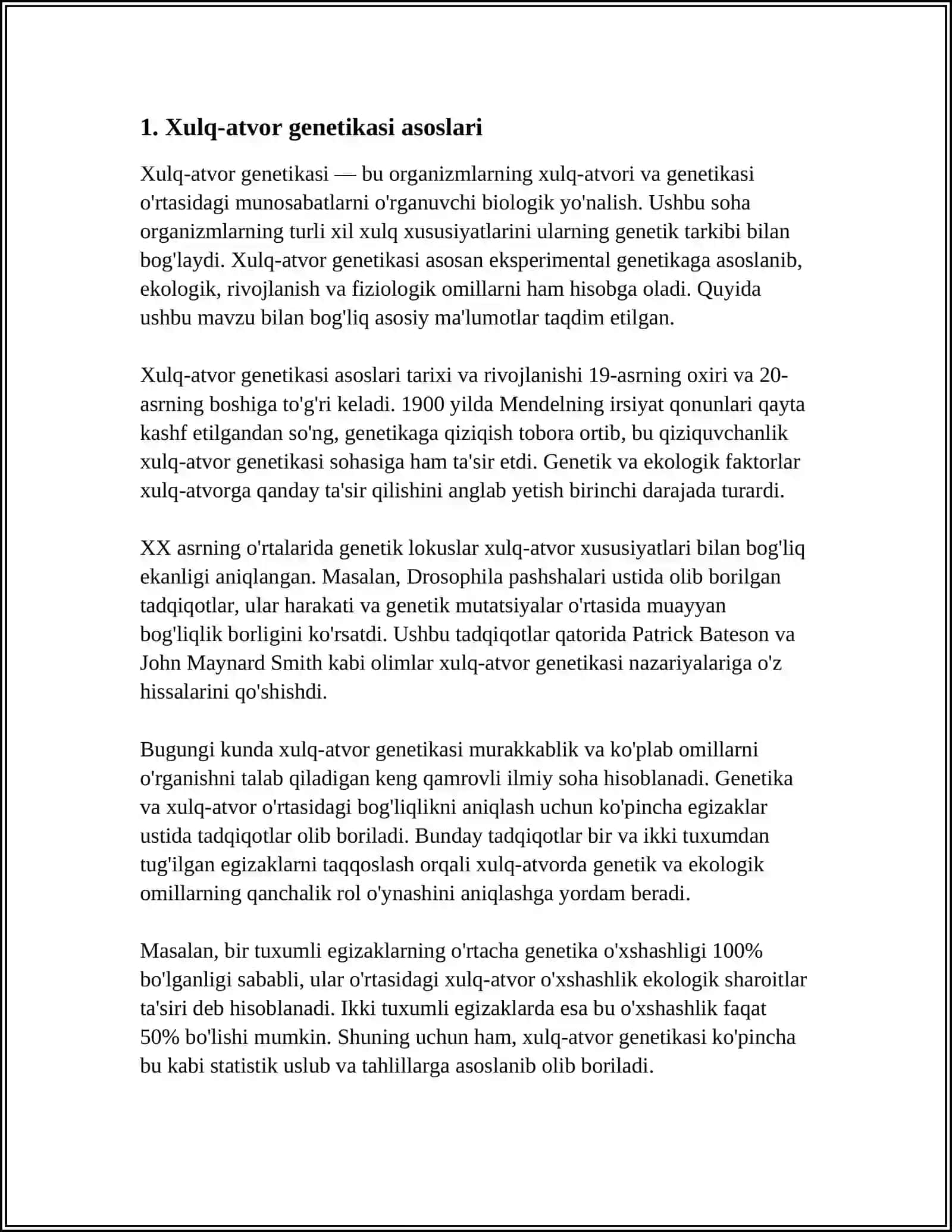 XULQ ATVOR GENETIKASI VA UNING HAYVONLAR MAHSULDORLIGI BILAN BOĜLIQLIGI 4
