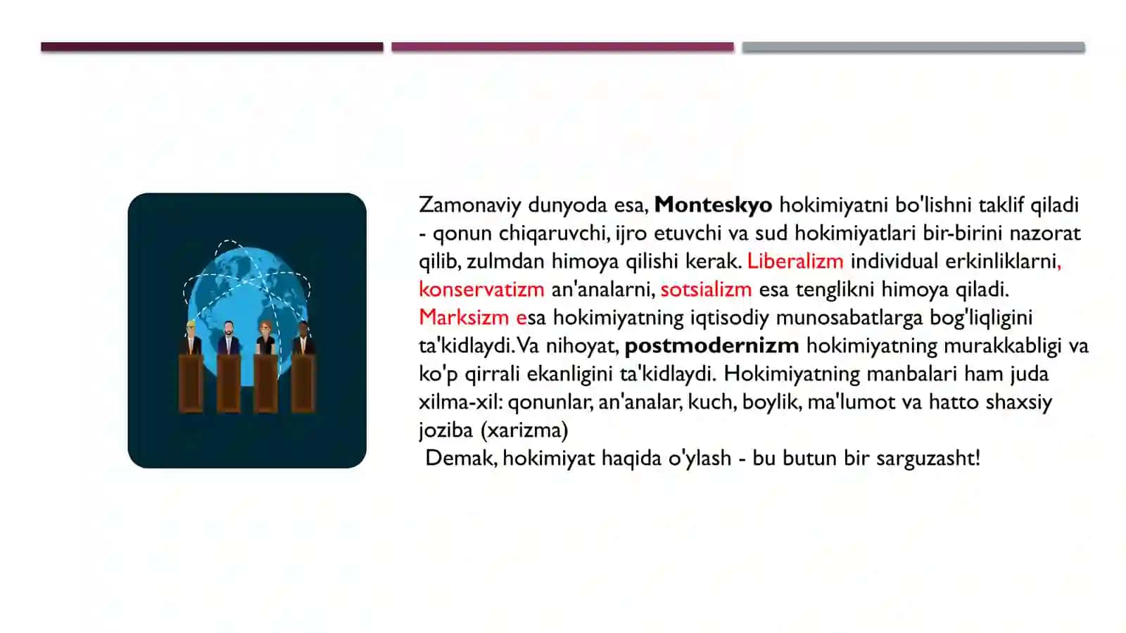 Hokimiyat haqida Qadimgi davrlardan to hozirgi kungacha 4