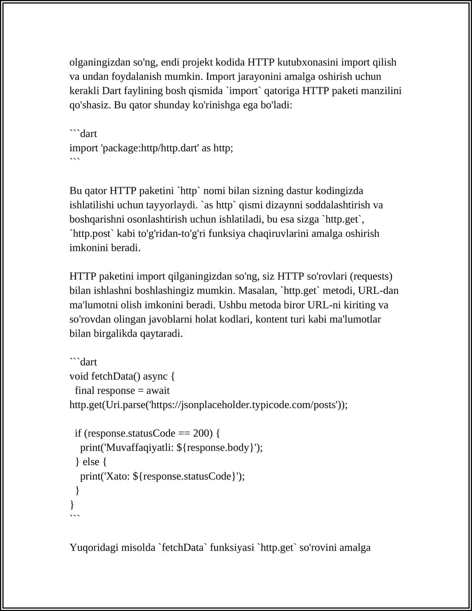 DART TILIDA HTTP PAKETI BILAN ISHLASH 4