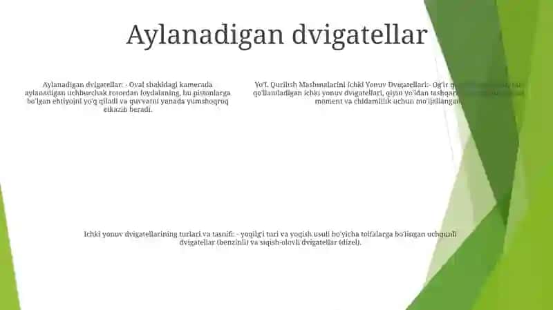 Yo'L Qurilish Mashinalarini Ichki Yonuv Dvigatellari Turlari Va Tasnifi 4