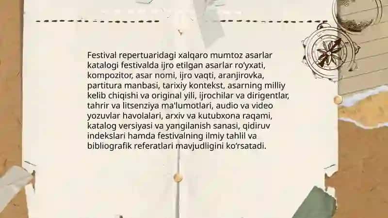 "Sharq taronalari" xalqaro musiqa festivali dunyo mumtoz musiqasining axborot manbai sifatida 4