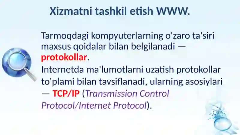 Kompyuter tarmoqlari. Internet tarmog'i, ularni tashkil etish 4