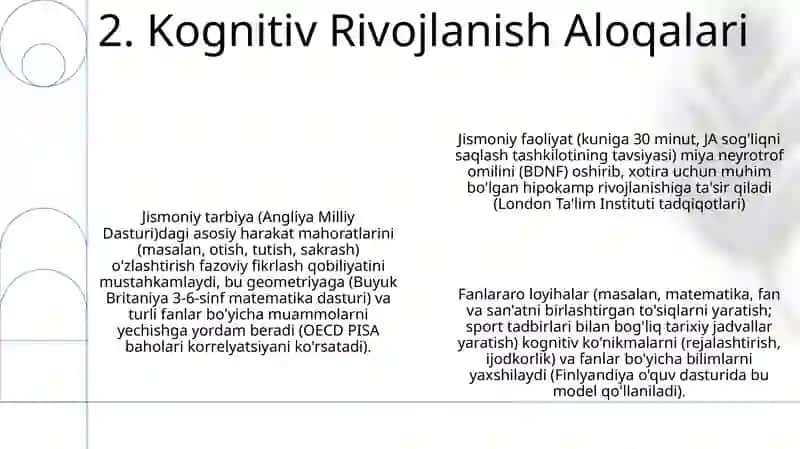 Bolalar jismoniy tarbiya nazariyasi va amaliyotining boshqa fanlar bilan aloqadorligi 4