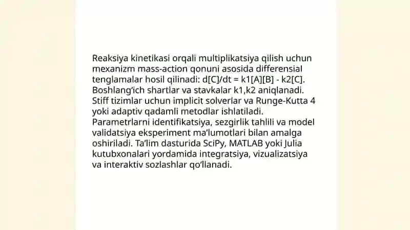Murakkab kimyoviy jarayonlarni multiplikatsiya qilish va kompyuter darsi dasturiga kiritish 4