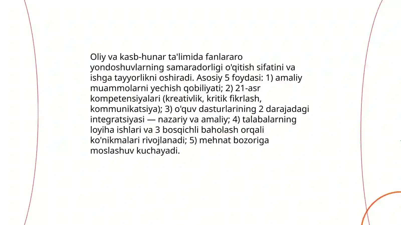 Ish joyida fanlararo bilimlar asosida jamoaviy hamkorlikni rivojlantirish 4