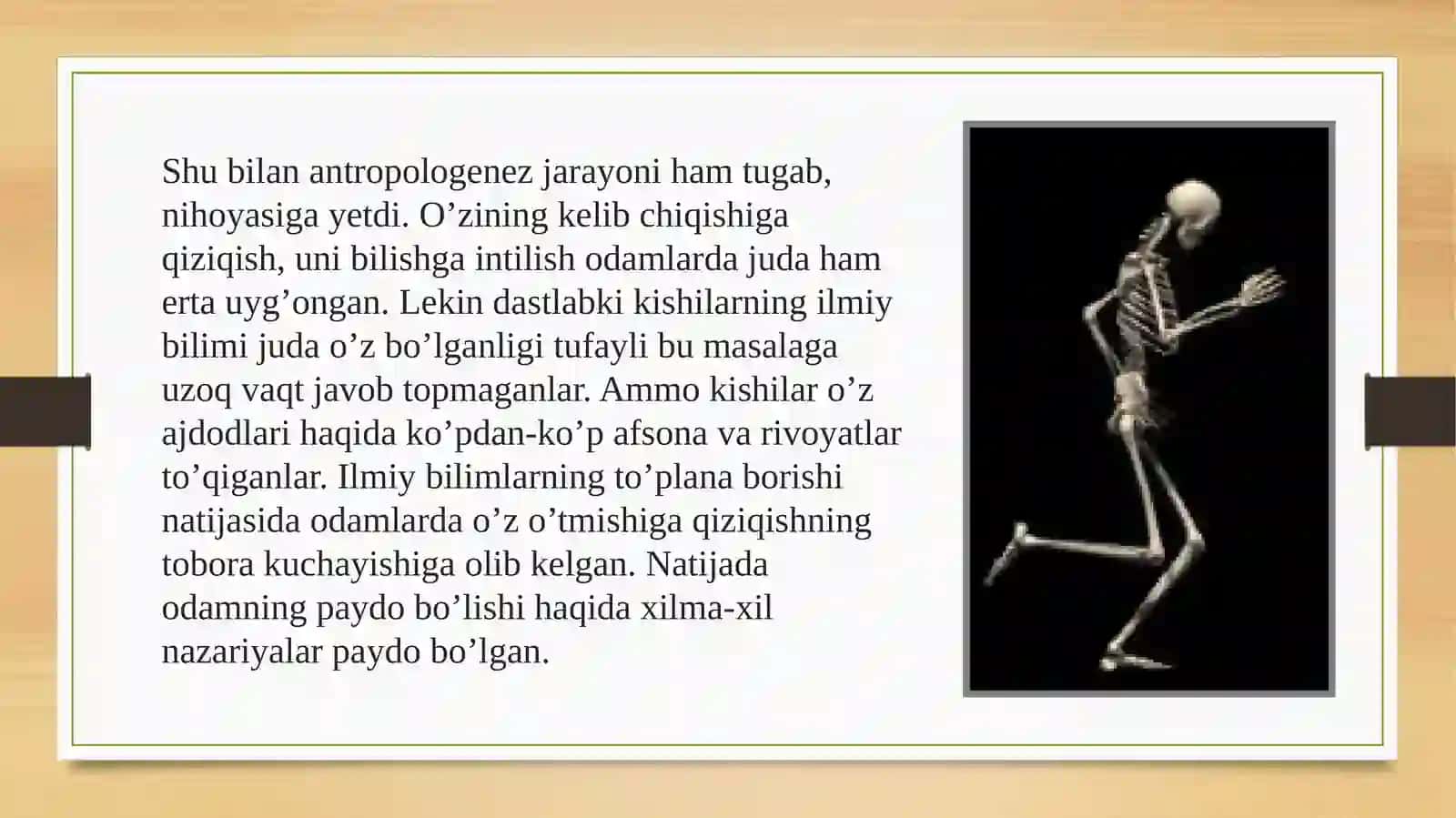 ODAM EVOLYUTSIYASI 4