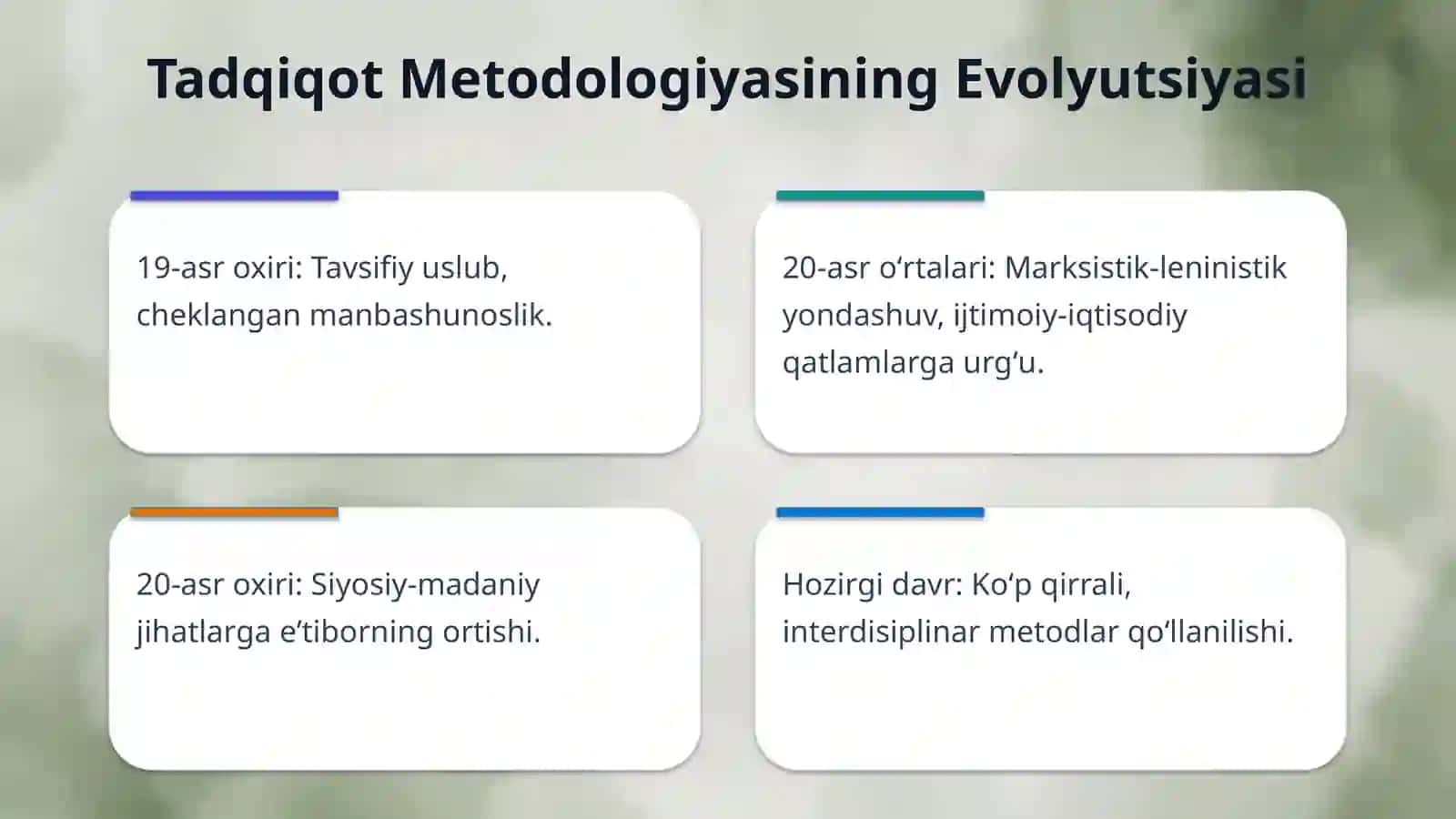 Oʻzbekistonning qadimgi davr tarixi tarixshunoslik tahlili 4