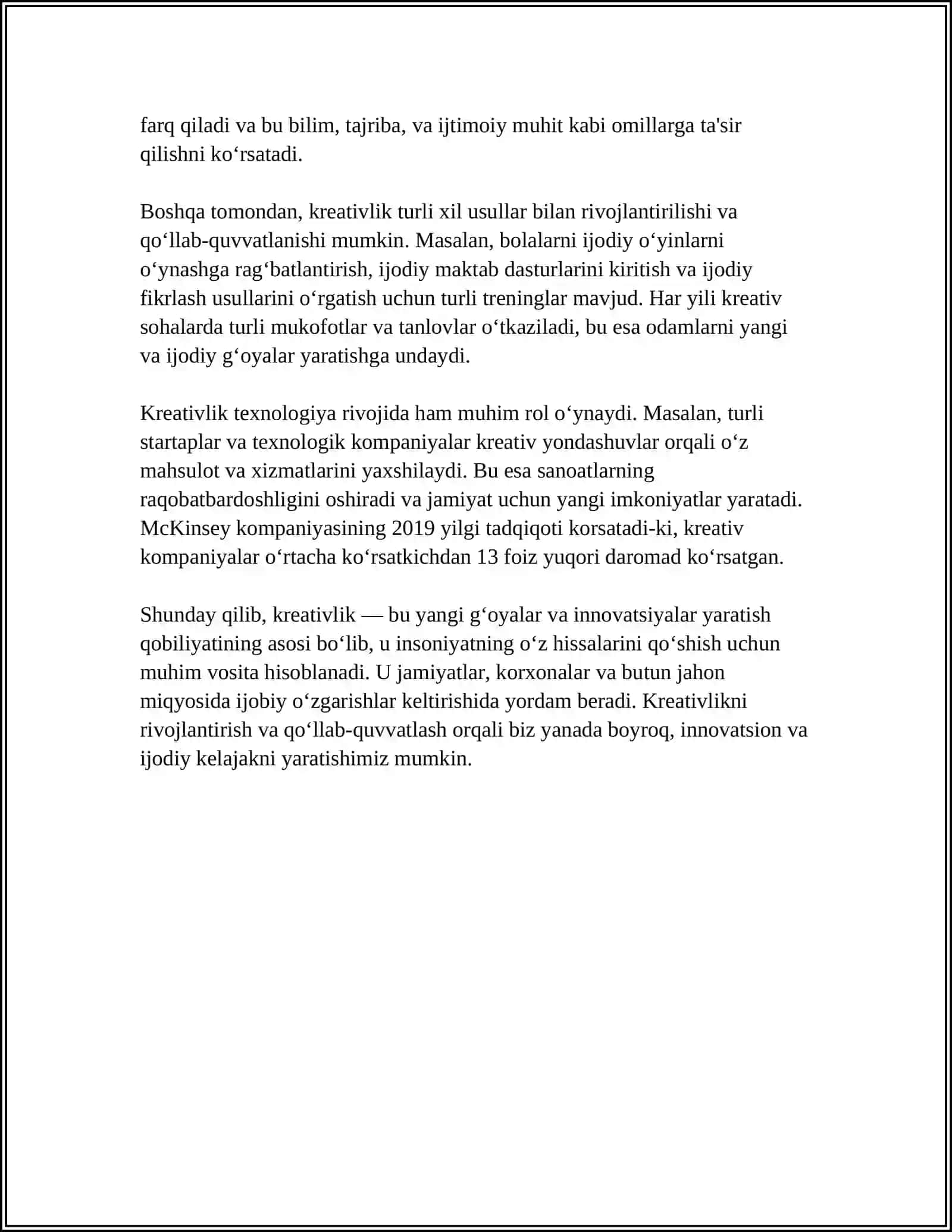 OʻQUVCHILARDA KRETIVLIKNI RIVOJLANTIRISH OMILLARI 4