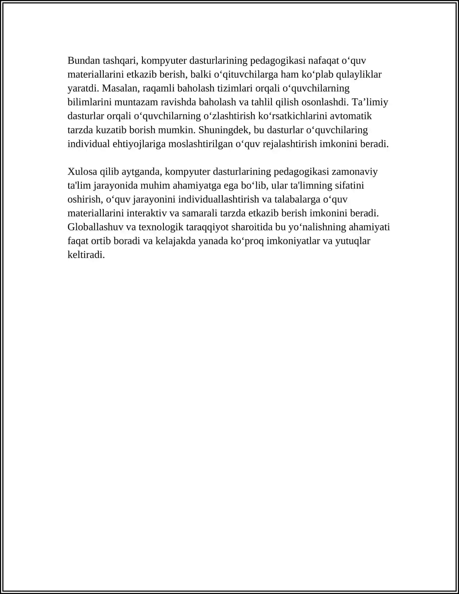 PEDAGOGIK KAMPYUTER DASTURLARI 4