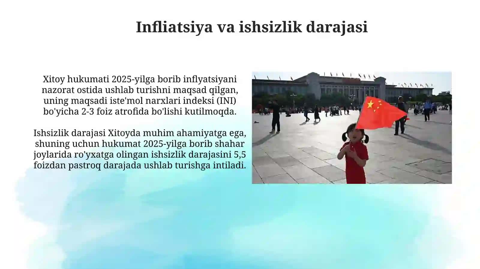 Xitoy Xalq Respublikasi Iqtisodiyoti 2025yil 4