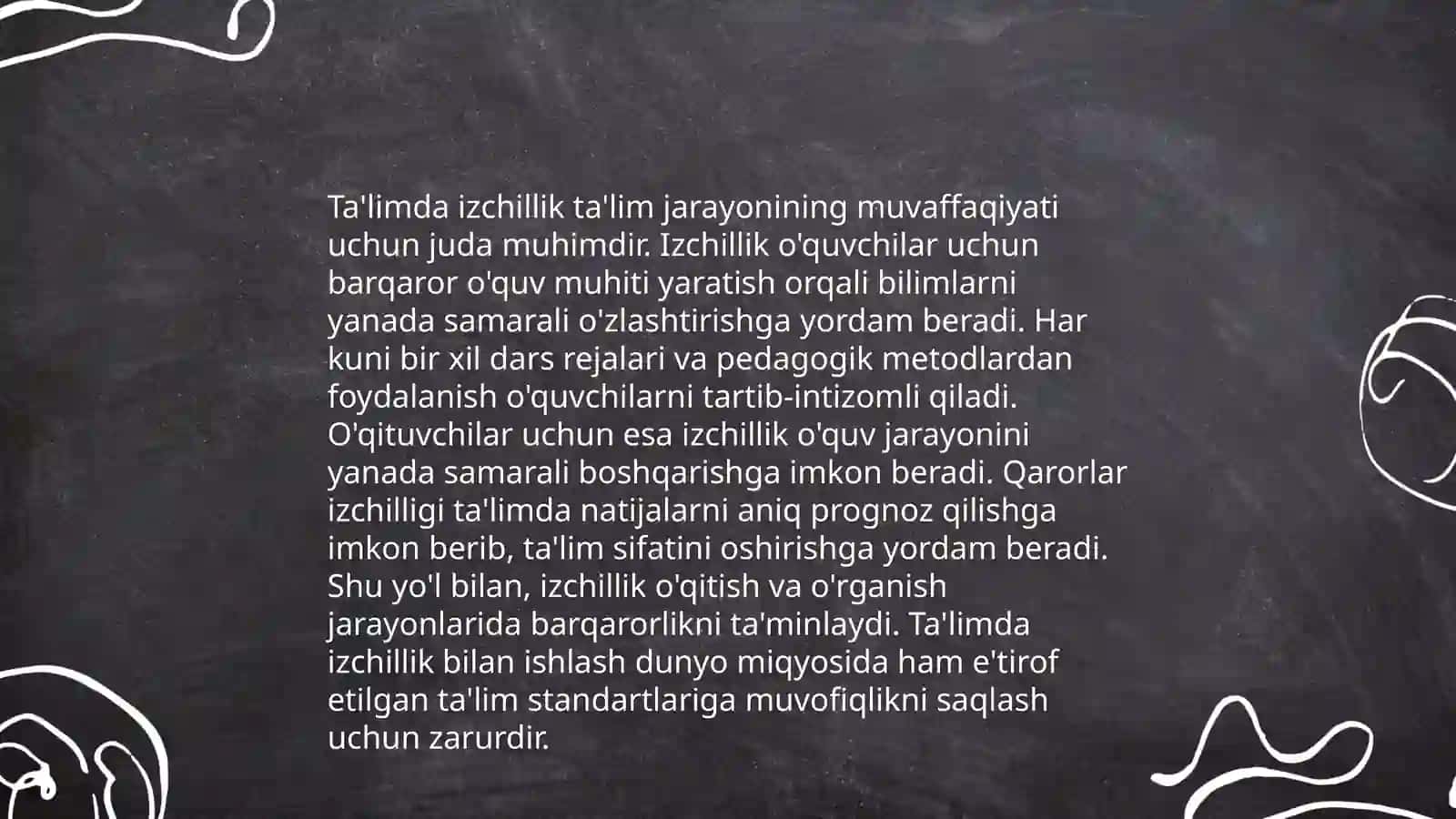 Ta'limning tizimli va izchillik prinsiplarini amalga oshirish qoidalari 4