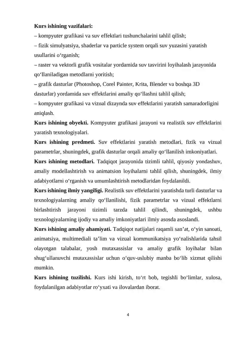 Kompyuter grafikada realistik suv effektlarini yaratish usullari 4