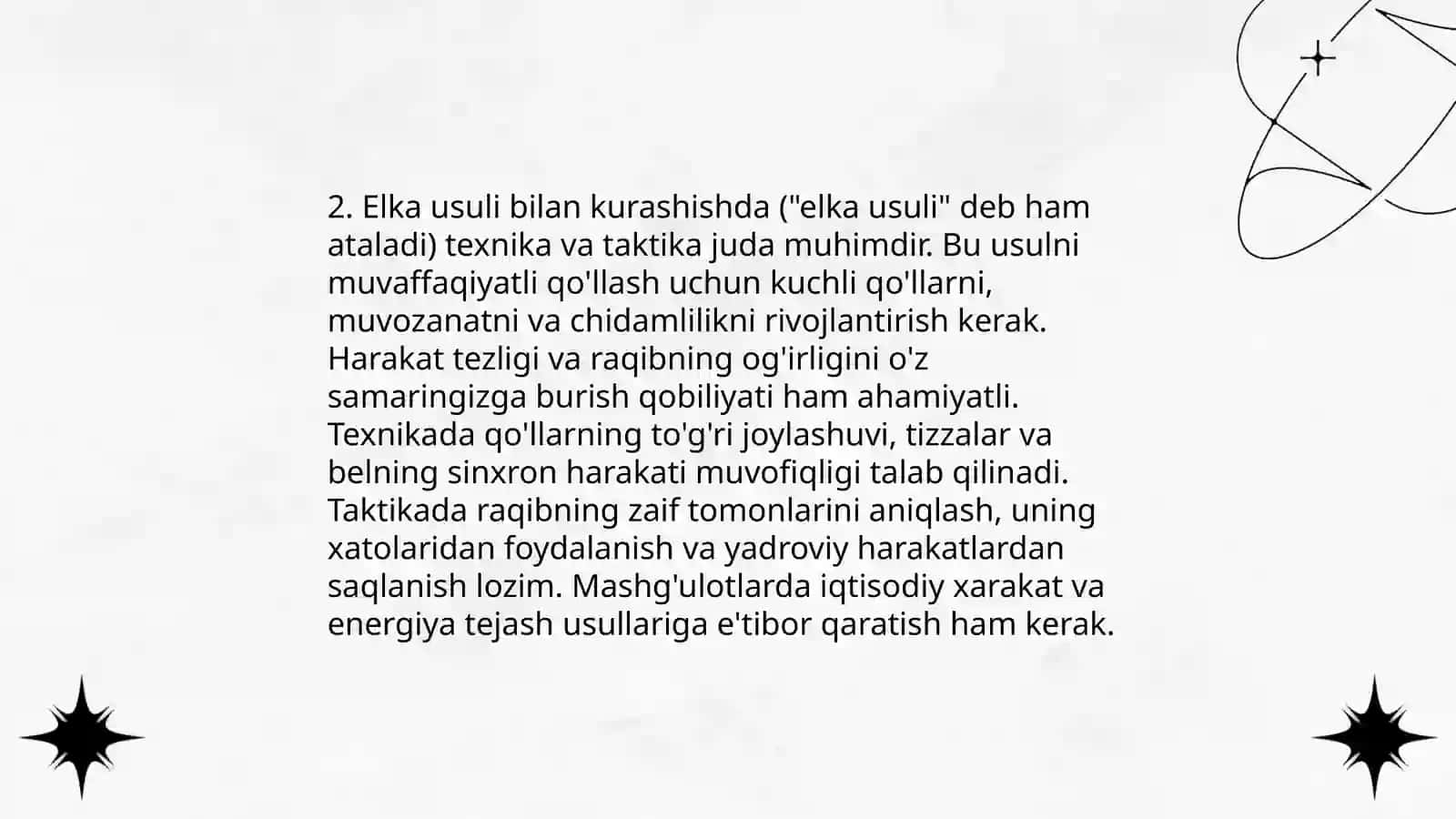 Kurashning elkadan oshirib tashlash usulini o'rgagishni takomkllashtirish 4