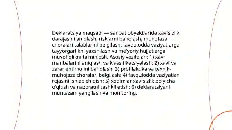 Sanoat xavfsizligi deklaratsiyasining huquqiy asoslari 4