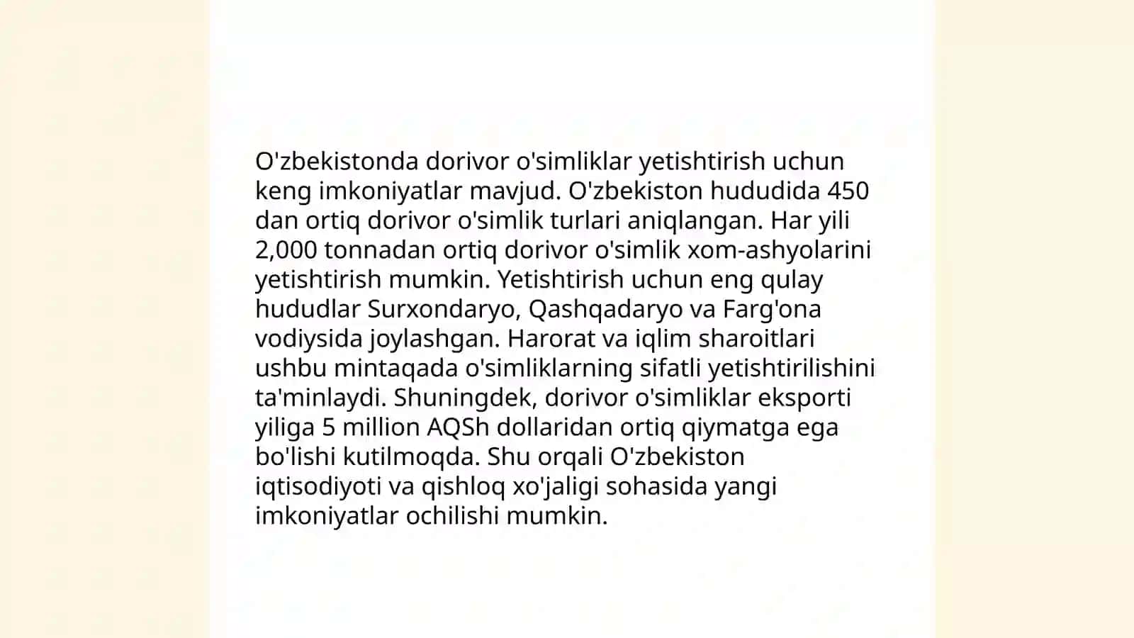 Dorivor o'simliklarni yetishtirishning iqtisodiy samaradorligi 4