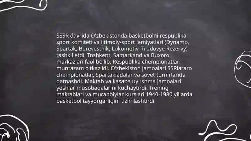 O'zɓekistonda basketbolning rivojlanish tarixi 4