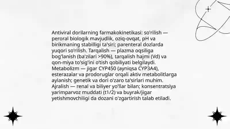 Viruslarga qarshi dori vositalarining klinik farmokologiyasi 4