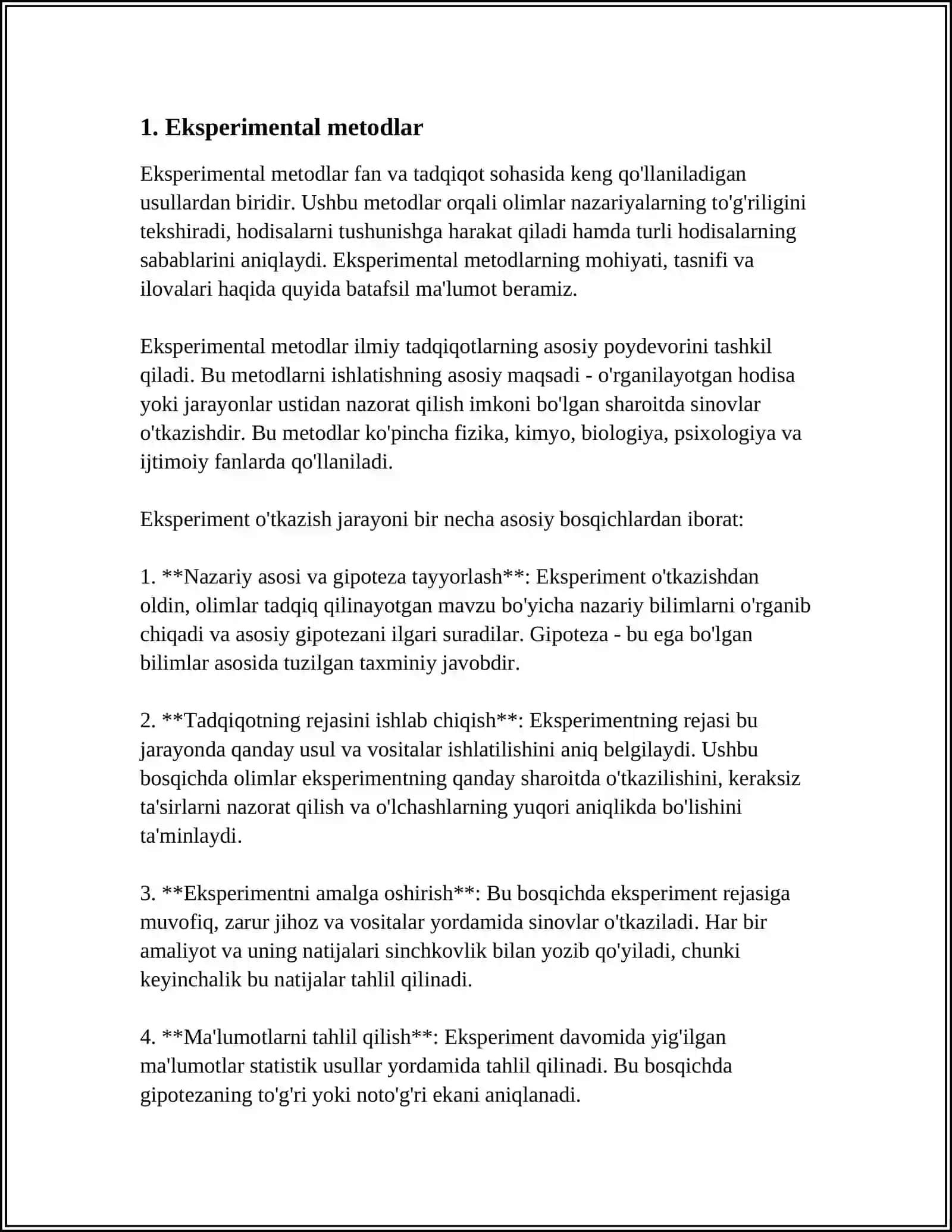 MUHANDISLIK PSIXOLOGIYASINING TADQIQOT METODLARI 4