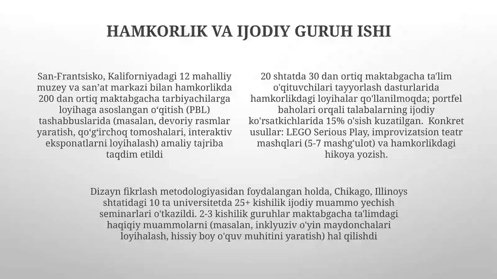 Bo'lajak maktabgacha ta'lim pedagoglari uchun kreativ qobiliyatlarni rivojlantirish mazmuni 4