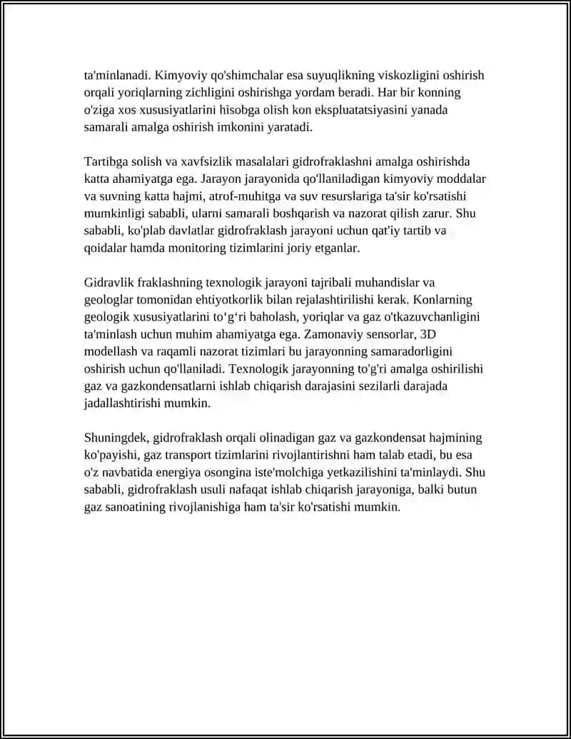 GAZ VA GAZKONDENSAT KONLARINING KOMPONENT OLINISHINI JADALLASHTIRISH 4
