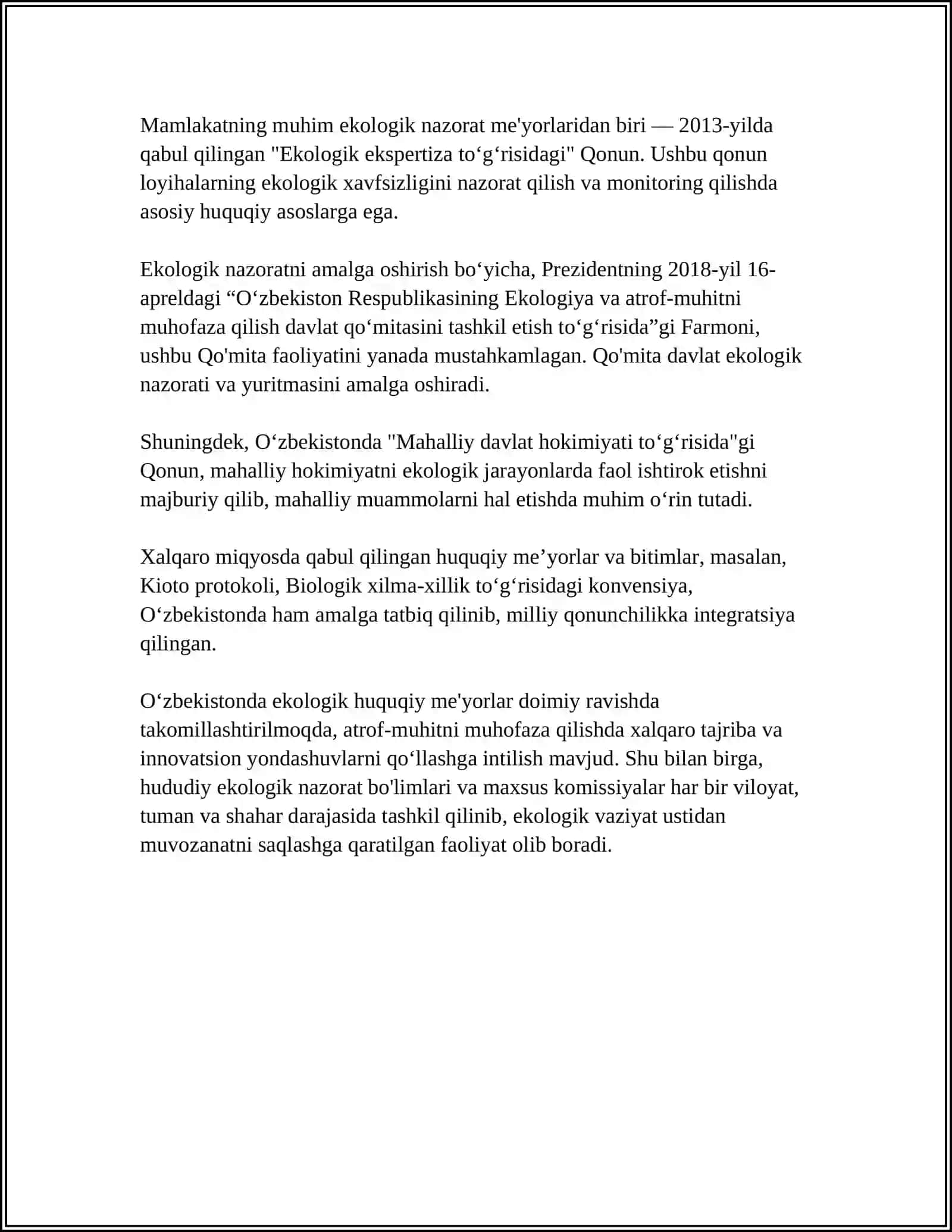 Ekologik nazorat monitoring ekspertiza 4
