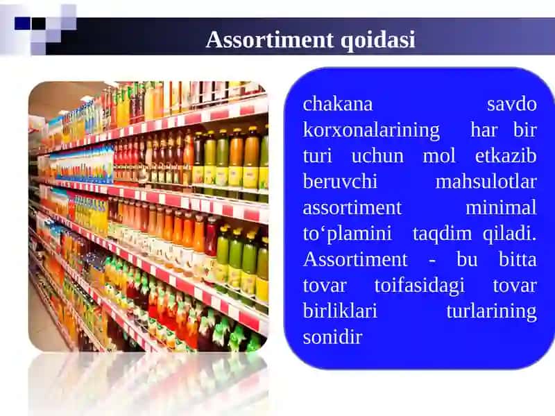 Merchendayzing standartlari va qoidalari 4