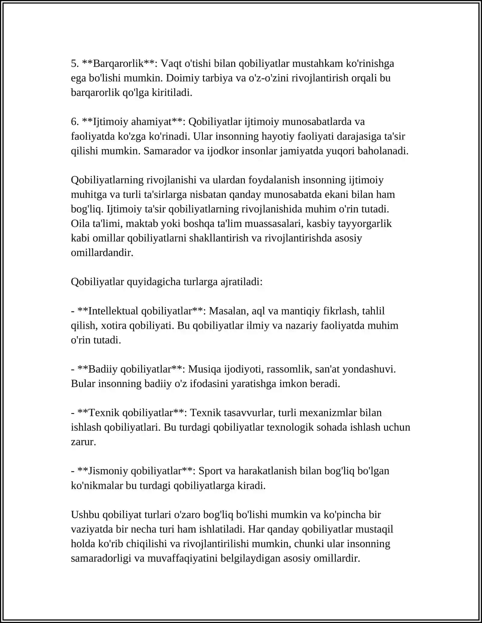 QOBILIYATLAR VA ULARNING TURLARI 4