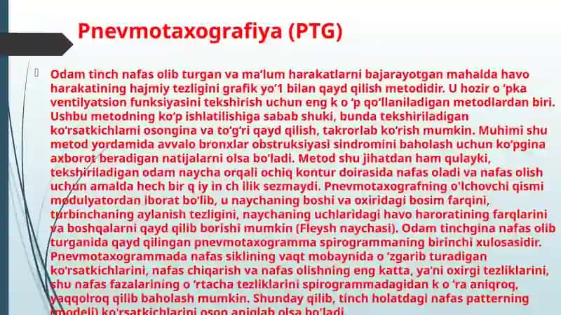NAFAS OLISH SISTEMASI KASALLIKLARINI O’RGANISHNING ZAMONAVIY USULLLARI 4