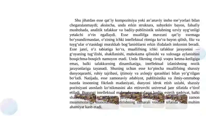 Esse haqida tushuncha 4