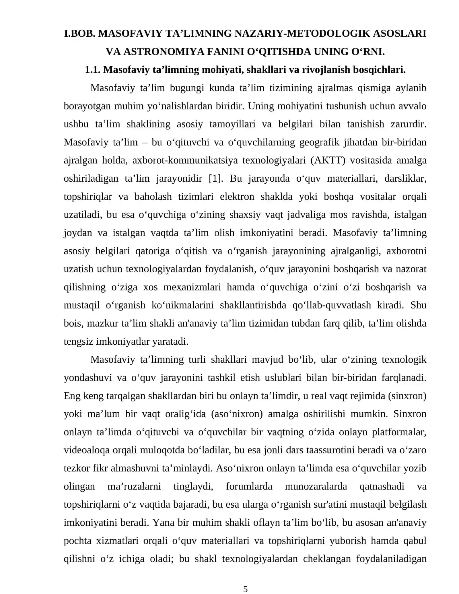 Masofaviy Ta'limning Nazariy-Metodologik Asoslari va Astronomiya Fanini O‘qitish 4