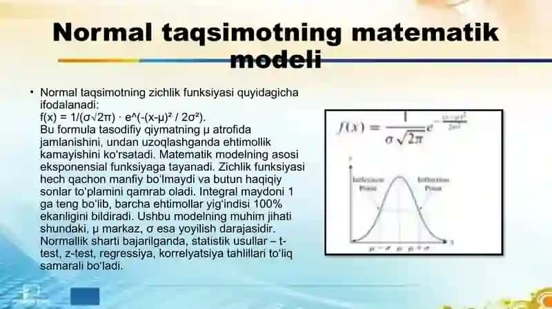 Normal taqsimot va uning xususiyatlari 4
