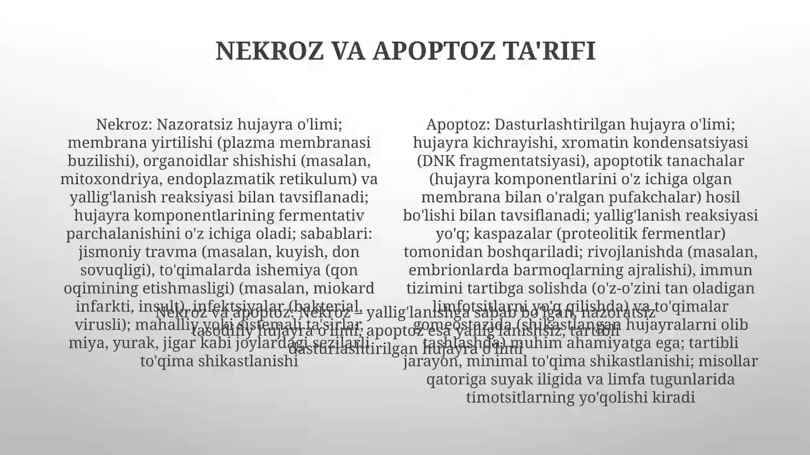 Nekroz va Apoptoz Haqida Umumiy Tushuncha 4