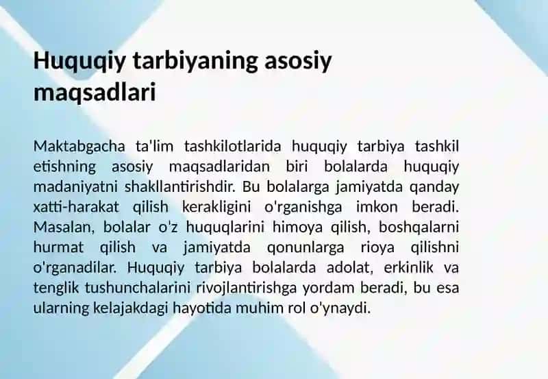 Maktabgacha ta'lim tashkilotida huquqiy tarbiyani tashkil etish. 4