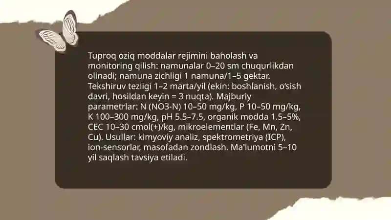 Tuproq unumdorligini boshqarishda issiqlik va oziq rejimlarini boshqarish 4