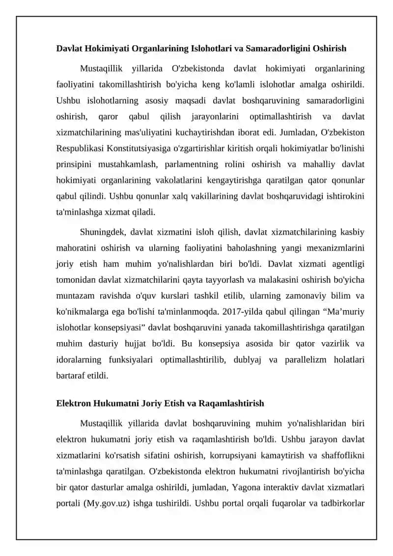 Mustaqillik yillarida davlat boshqaruvi islohotlari 4