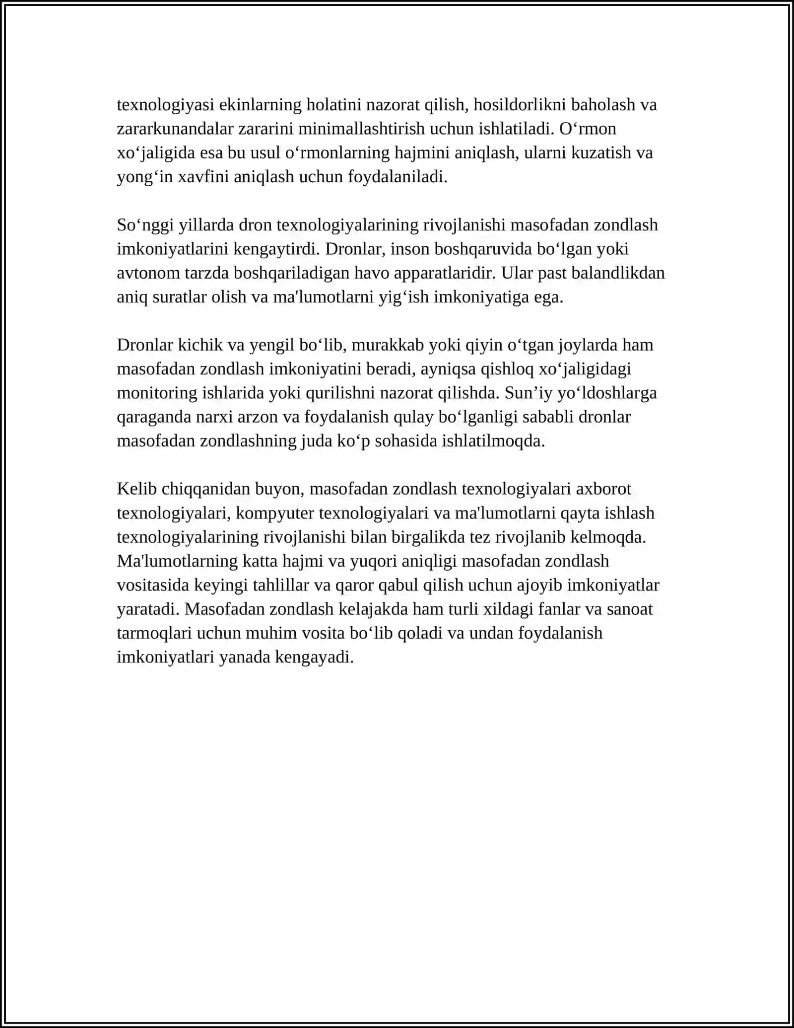 MASOFADAN ZONDLASH TASVIRLARI BILAN TANISHISH 4