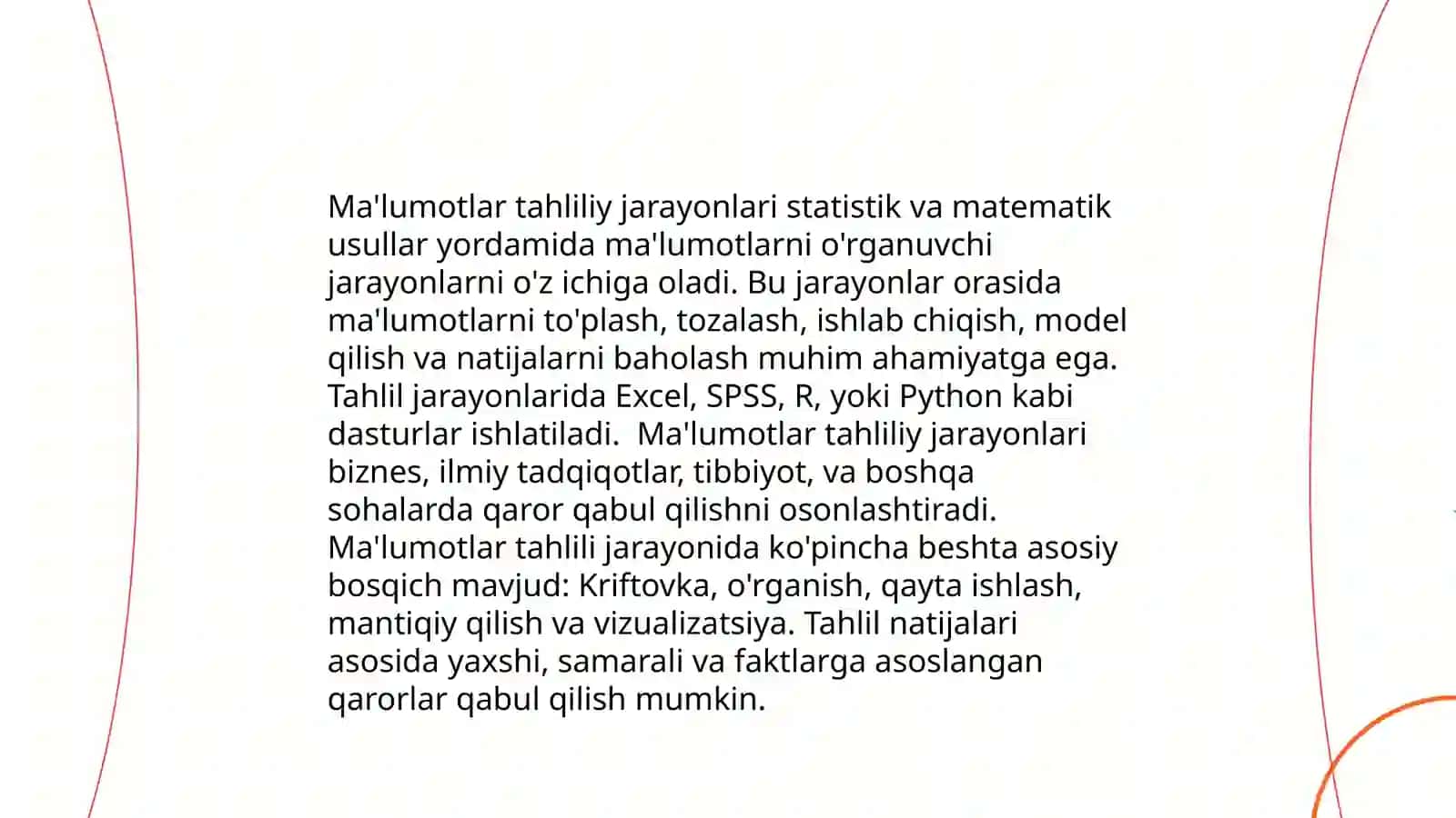 Statistik Materiallar,Tahliliy va Ishchi Jadvallarni Rasmiylashtirish 4