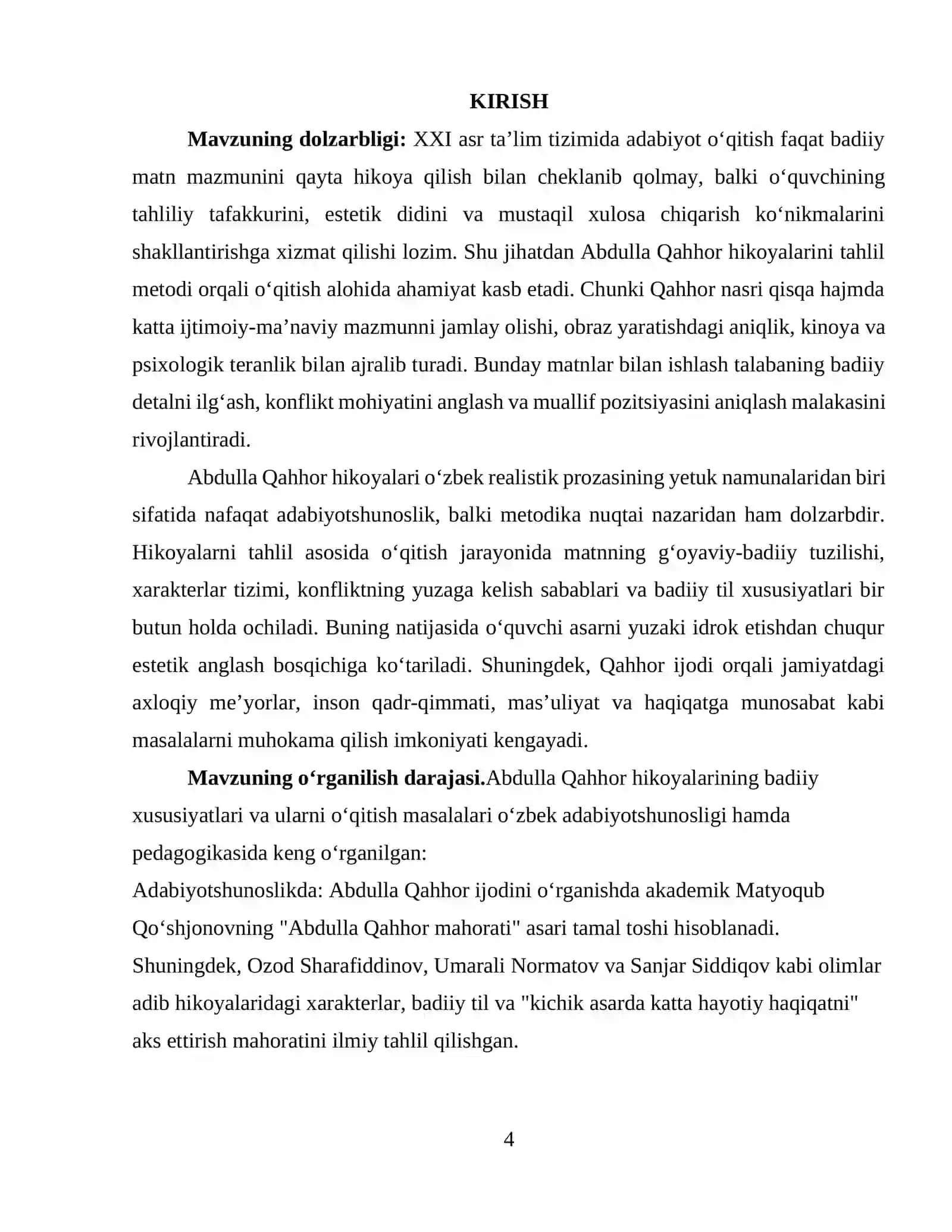 Abdulla Qahhor hikoyalarini tahlil metodi orqali o‘qitish 4