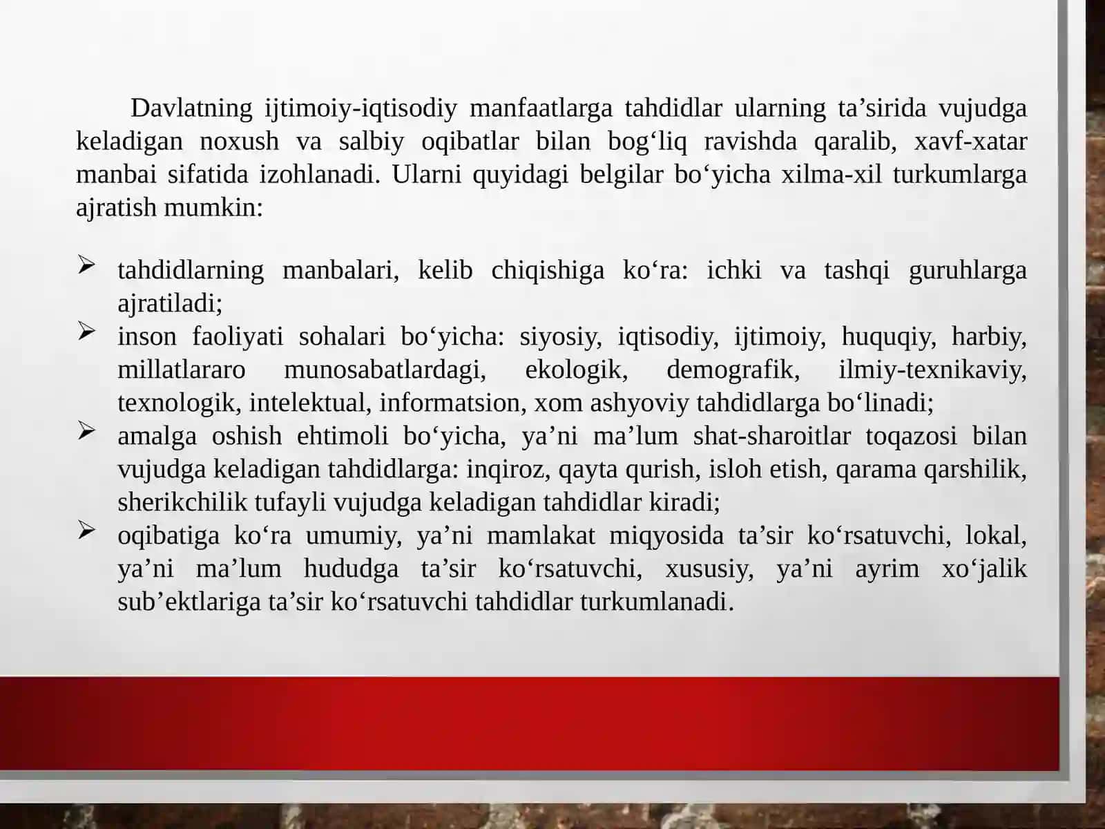 Davlatning iqtisodiy xavfsizligiga tashqi tahdidlar 4