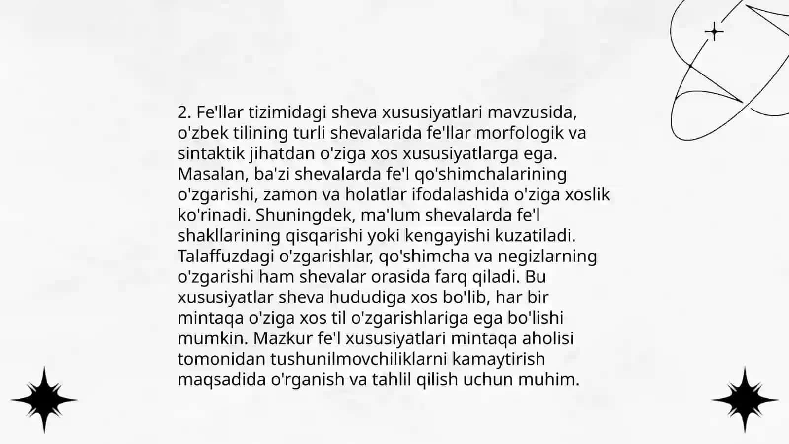 Shevalarning sintaktik xususiyatlari 4